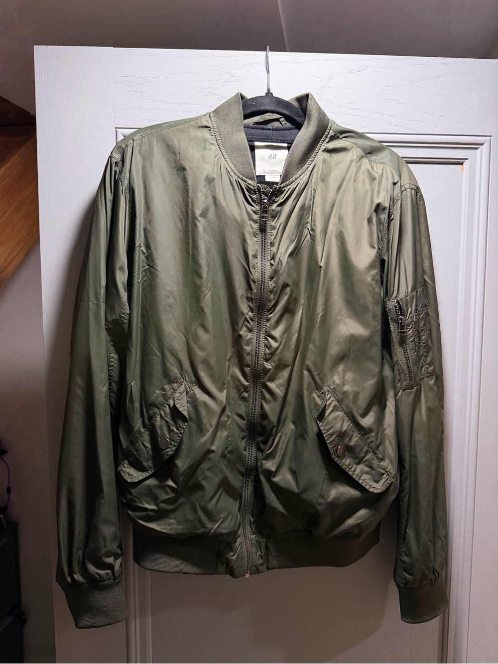 H&M Olive Bomber Jacket for Men